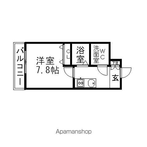 フロンティアタワー名駅南(1K/9階)の間取り写真