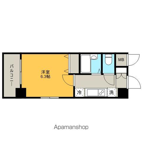 ルモンド南麻布(1K/5階)の間取り写真