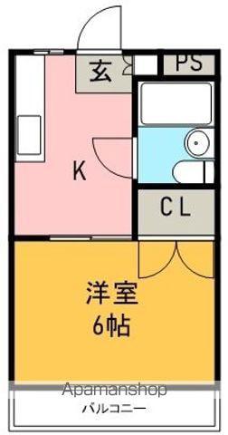 城山グリーンハイツ(1K/4階)の間取り写真