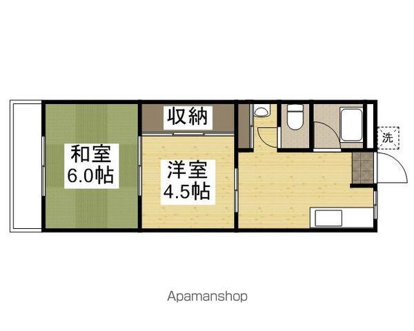 当新田マンション(2DK/2階)の間取り写真