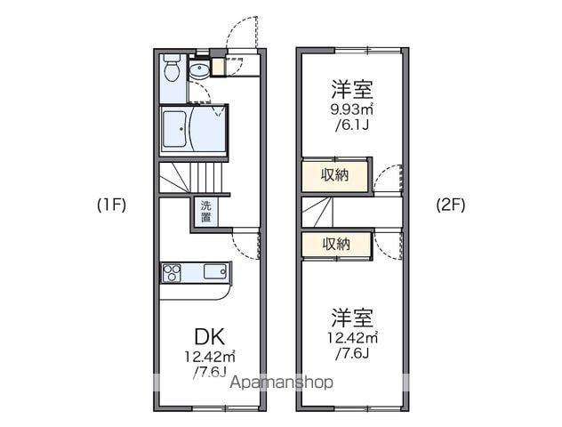 レオパレスAURORA(2DK/1階)の間取り写真