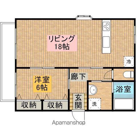 カトレア(1LDK/1階)の間取り写真