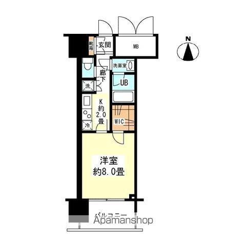 アンビエンテ四ツ橋(1K/9階)の間取り写真