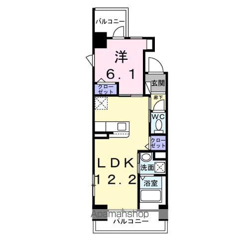 レパラール関口(1LDK/5階)の間取り写真