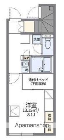 レオパレスP F Ⅱ(1K/1階)の間取り写真
