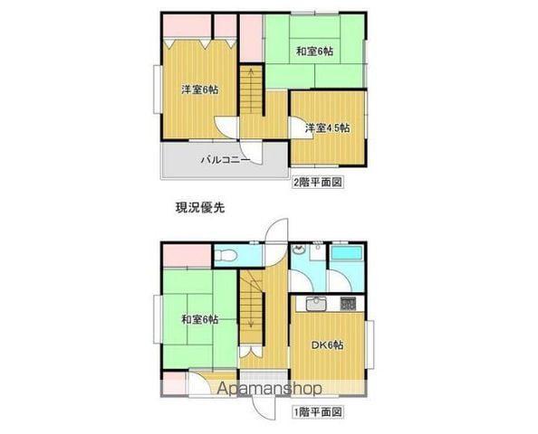山陽本線 英賀保駅 徒歩30分 2階建 築29年(4DK)の間取り写真