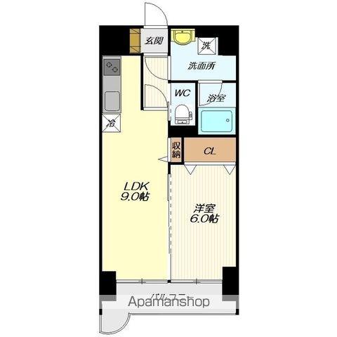 FORYOU木の実(1LDK/8階)の間取り写真