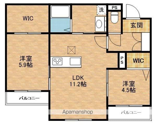 グランドコート中野(2LDK/3階)の間取り写真