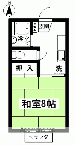 ペガサス館(1DK/2階)の間取り写真