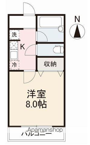 ヴェルス番町(1K/3階)の間取り写真