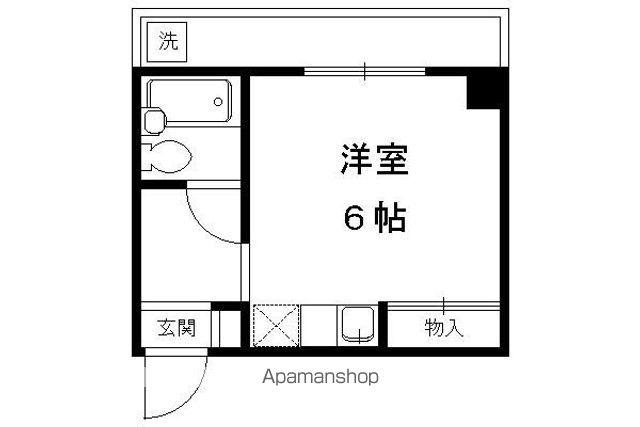 ハイツ藤林(ワンルーム/3階)の間取り写真