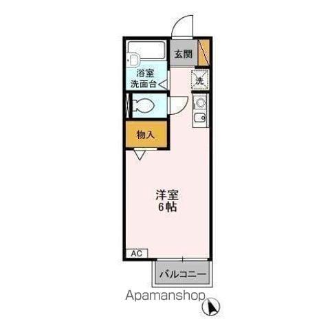 マリーゴールド(ワンルーム/2階)の間取り写真