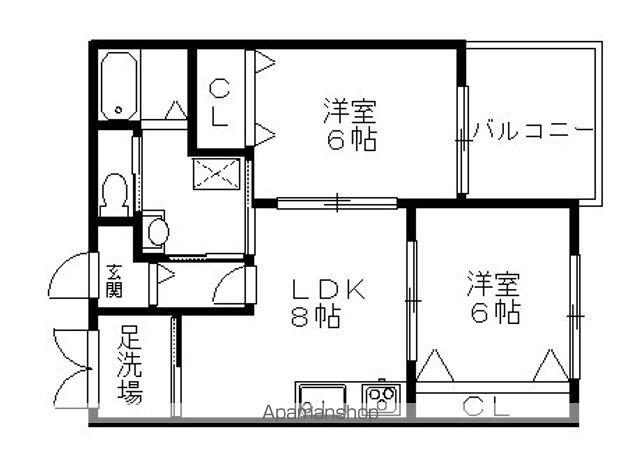 アルティエ(2LDK/1階)の間取り写真