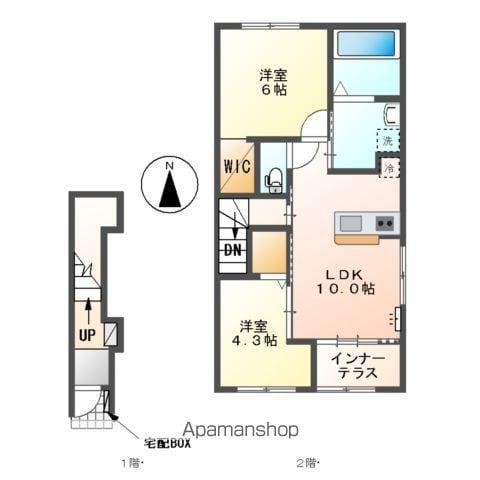 ボン クラージュ(2LDK/2階)の間取り写真