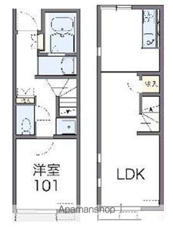 レオネクストラ ポール(1LDK/1階)の間取り写真