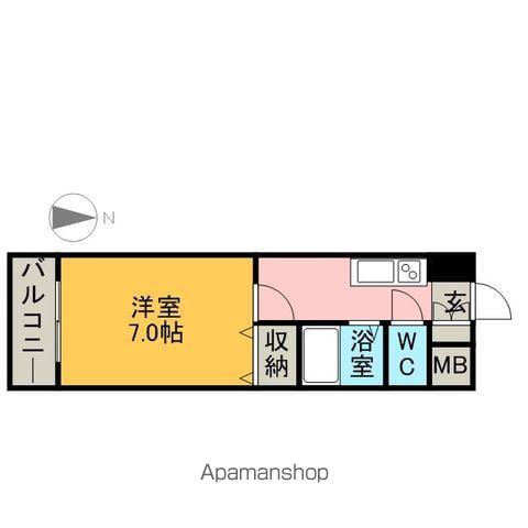 リベルテ大金(1K/2階)の間取り写真