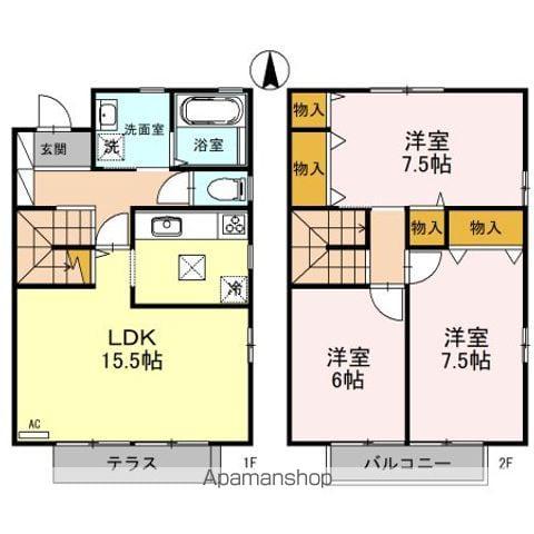 ＰＡＲＴＥＲＲＥ・Ｙ（パルテールワイ）　Ａ(3LDK)の間取り写真