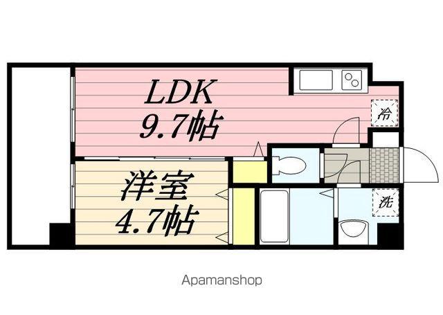 金太郎ヒルズ255(1LDK/6階)の間取り写真