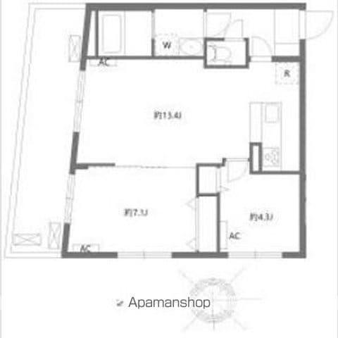 グランピア四谷(2LDK/4階)の間取り写真