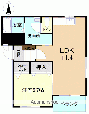 ヒーローマンションダリア(1LDK/3階)の間取り写真