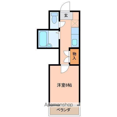 エスポアールⅣ(1K/2階)の間取り写真