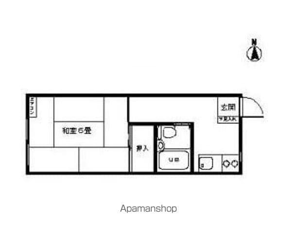 東武伊勢崎・大師線 細谷駅(群馬) 徒歩22分 2階建 築40年(1K/1階)の間取り写真