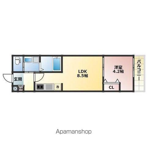 ALEGRIA大津(1LDK/1階)の間取り写真