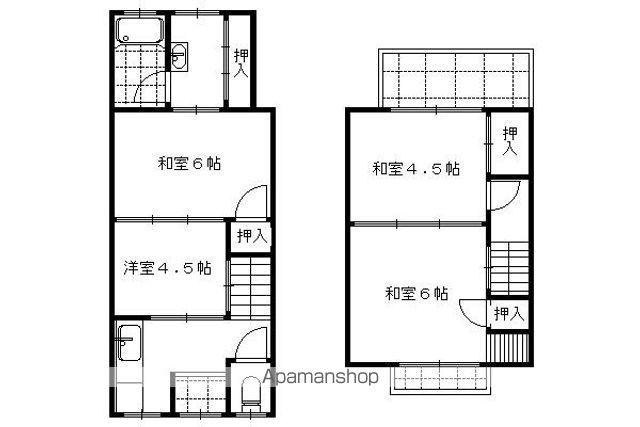 大宮一ノ井町１５ー５貸家(4K)の間取り写真