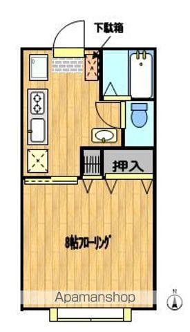 ソラーナ大町(1K/2階)の間取り写真