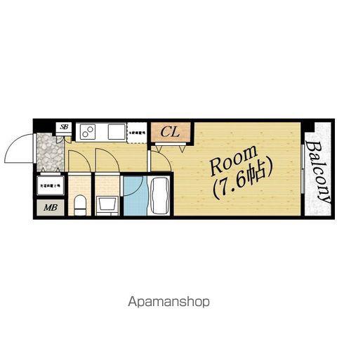 SK RESIDENCES 城北(1K/1階)の間取り写真