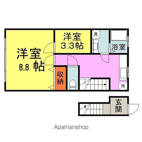 サンマリノみやき(2K/2階)の間取り写真