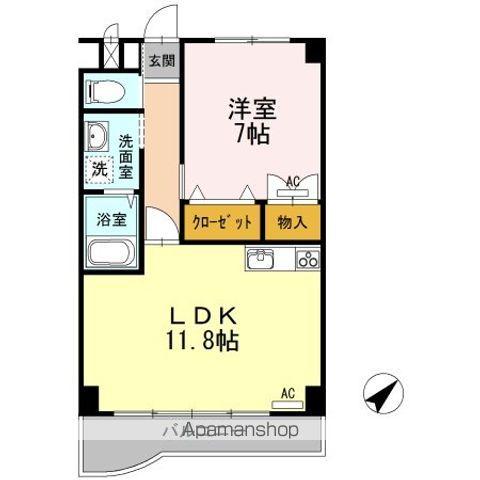 プレタ21(1LDK/3階)の間取り写真