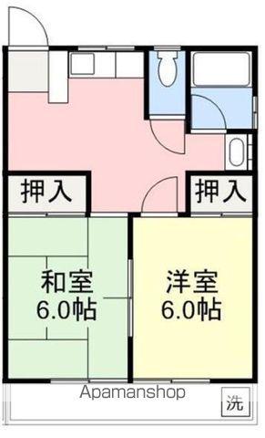 ドルフ6(2DK/2階)の間取り写真