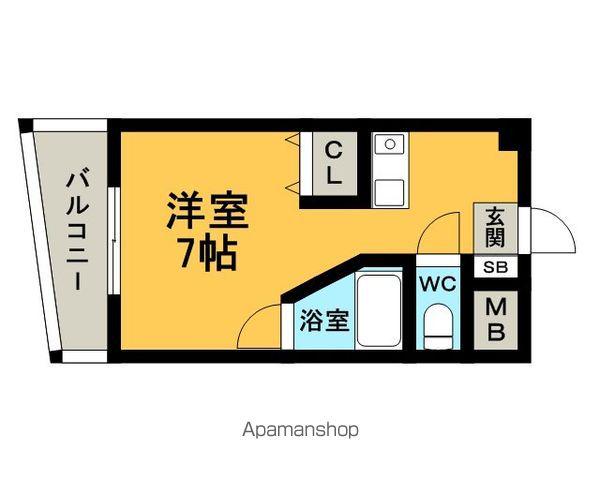 ルネスロワール東公園(ワンルーム/8階)の間取り写真