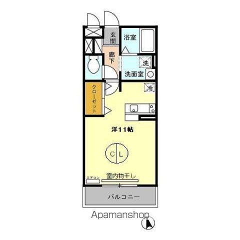 コンフォール(ワンルーム/2階)の間取り写真