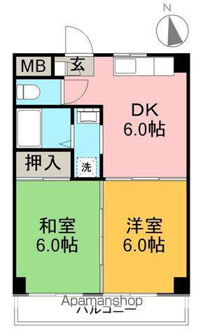 雷門ビル(2DK/4階)の間取り写真