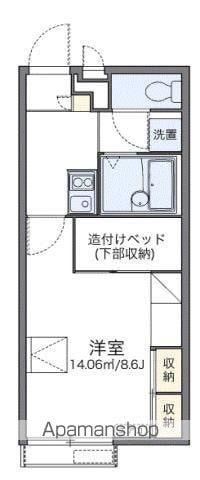 レオパレス弥生が丘(1K/2階)の間取り写真
