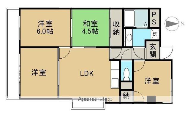 アサヒパレス港町(4LDK/3階)の間取り写真