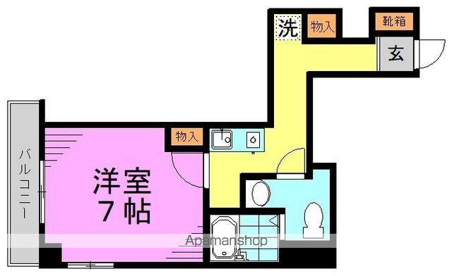 グランアーク芳山(1K/2階)の間取り写真
