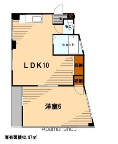 鶴見第2ビル(1LDK/3階)の間取り写真