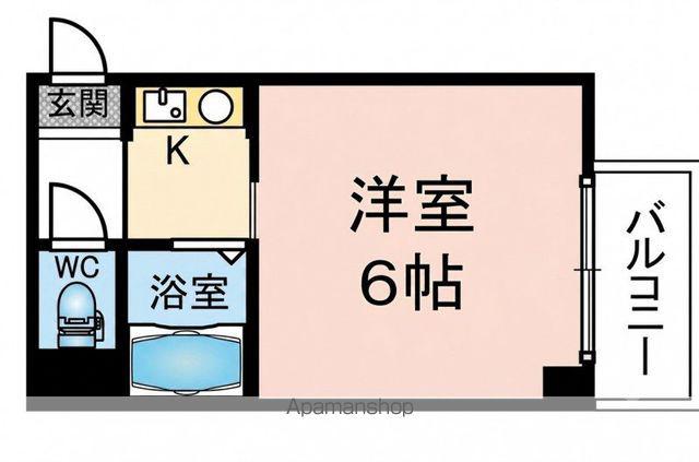 メゾンドール天神橋(ワンルーム/4階)の間取り写真
