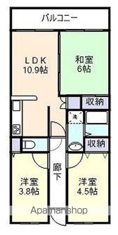サンライズマンション岩出10(3LDK/3階)の間取り写真