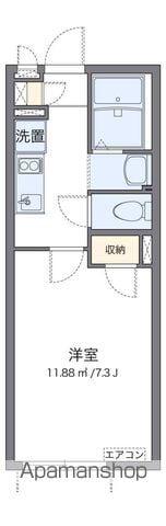 クレイノ空港南Ⅳ(1K/2階)の間取り写真