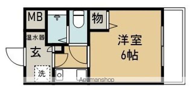 エレガンス宮町(ワンルーム/2階)の間取り写真