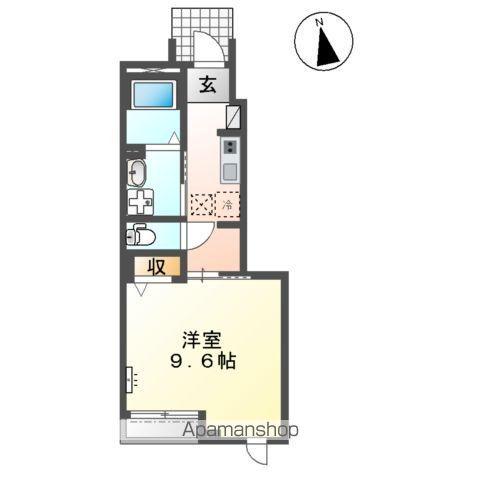 ベルハウス(1K/1階)の間取り写真