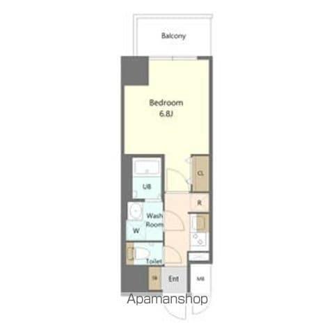 SーRESIDENCE志賀本通DEARLY 73(1K/14階)の間取り写真