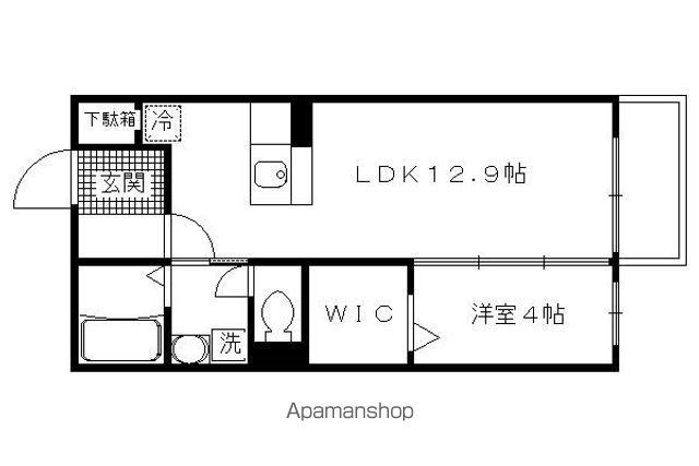 ルーチェ大亀谷(1LDK/2階)の間取り写真