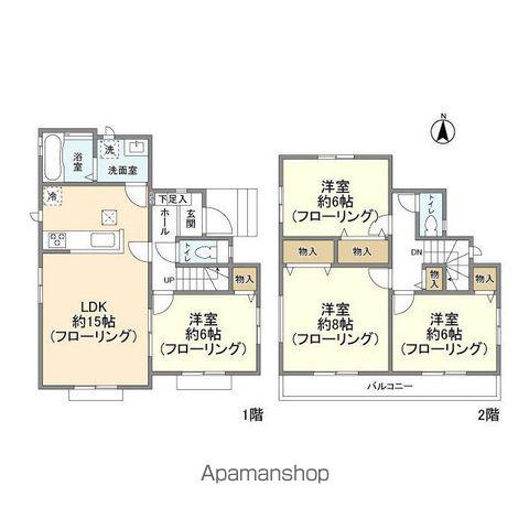 五日市線 武蔵引田駅 徒歩15分 2階建 築4年(4LDK)の間取り写真