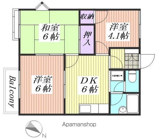 メゾン楠(3DK/2階)の間取り写真