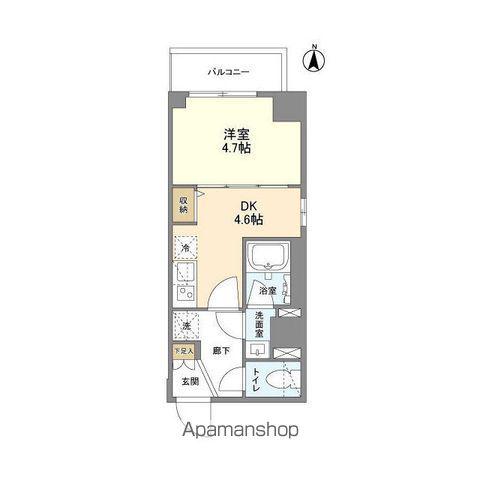 ウェルスクエア錦糸町サウス(1DK/3階)の間取り写真